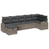 vidaXL Sofa Set 7 stk. Grau Poly-Rattan