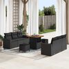 vidaXL Garten-Sofa-Set 9 pcs Schwarz Poly-Rattan