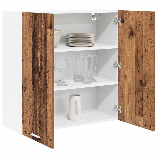 vidaXL H&auml;ngeschrank mit Speicher Altholz 80 x 31 x 80 cm Holzwerkstoff