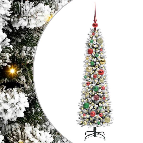 vidaXL K&uuml;nstlicher Weihnachtsbaum mit 150 LEDs mit St&auml;nder Wei&szlig; 120 cm