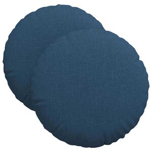 vidaXL Sitzkissen 2 pcs Blau &Oslash;40 x 13 cm Stoff