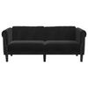 vidaXL Sofa 2-Sitzer Schwarz Samt