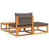 vidaXL 3-tlg. Gartensofa-Set mit Kissen Holz Akazie & Seil