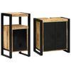 vidaXL Badezimmerm&ouml;bel-Set 2 stk. Braun und Schwarz 55 x 35 x 60 cm