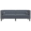 vidaXL Chesterfield-Sofa Dunkelgrau 194 x 74.5 x 70.5 cm Samt