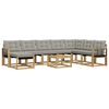 vidaXL Outdoor-Sofagarnitur mit Kissen 9 pcs Wei&szlig; und Hellgrau