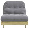 vidaXL Futon Schlafsofa mit Matratze 80x206x11 Kiefernholz Imprägniert