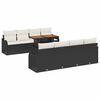 vidaXL Garten-Sofa-Set 7 stk. Schwarz und Creme 100 x 55 x 73 cm