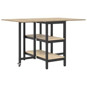 vidaXL Esstisch 122 x 80 x 76,5 cm Holzwerkstoff Sonoma-Eiche