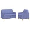 vidaXL Sofa Set mit Stauraum 2 pcs Jeans blau Polyester