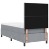 vidaXL Boxspringbett mit Matratze Hellgrau 90 x 190 cm Stoff