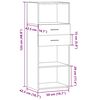 vidaXL Highboard Braun Eichen-Optik 50x42,5x124 cm Holzwerkstoff