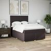 vidaXL Boxspringbett mit Matratze Dunkelbraun 140x200 cm Stoff