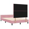 vidaXL Boxspringbett mit Kopfteil Rosa 120 x 190 cm Samt
