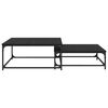 vidaXL Couchtisch 2 pcs Schwarz Eichen-Optik Holzwerkstoff