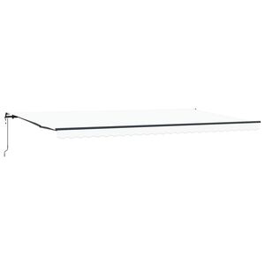 vidaXL Ausziehbare Markise Wei&szlig; 600 x 300 cm Stoff und Aluminium