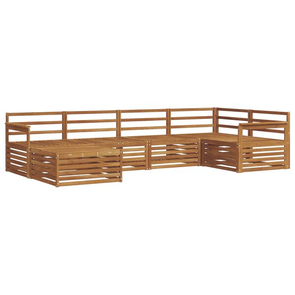 vidaXL Outdoor-Sofagarnitur 6 pcs Natur