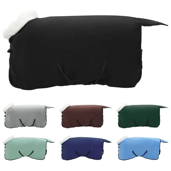 vidaXL Pferdedecke Schwarz 95 cm Polarfleece