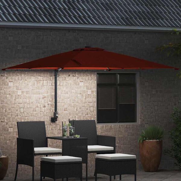 vidaXL Garten-Sonnenschirm Terrakotta 248,5 x 247,5 x 160 cm