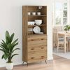 vidaXL Highboard Artisan-Eiche 69,5 x 34 x 180 cm Holzwerkstoff