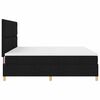 vidaXL LED Boxspringbett mit Matratze Schwarz 200 x 200 cm Stoff
