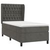 vidaXL Boxspringbett mit Matratze Dunkelgrau 90x200 cm Samt