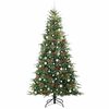 vidaXL K&uuml;nstlicher klappbarer Weihnachtsbaum Gr&uuml;n 240 cm PE und PVC