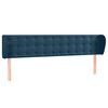 vidaXL Kopfteil mit Ohren Dunkelblau 183x23x78/88 cm Samt