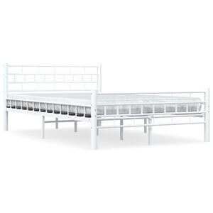 vidaXL Bettgestell Wei&szlig; Metall 140&times;200 cm