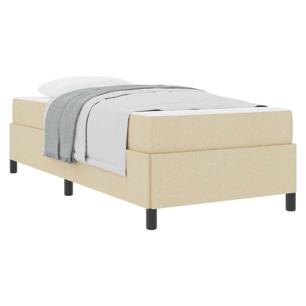 vidaXL Boxspringbett Creme 90 x 200 cm Stoff