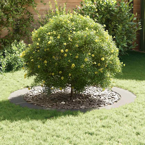 vidaXL geeignet f&uuml;r flache Baumringe 5 pcs Silber &Oslash;90 / 120 cm Edelstahl