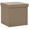 vidaXL Hocker mit Stauraum 2 Stk. Cappuccino-Braun PVC