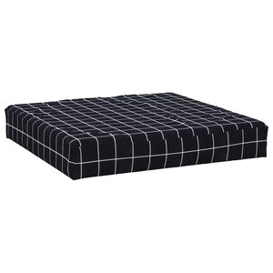 vidaXL Palettenkissen Schwarz Karomuster 60x60x8 cm Oxford-Gewebe