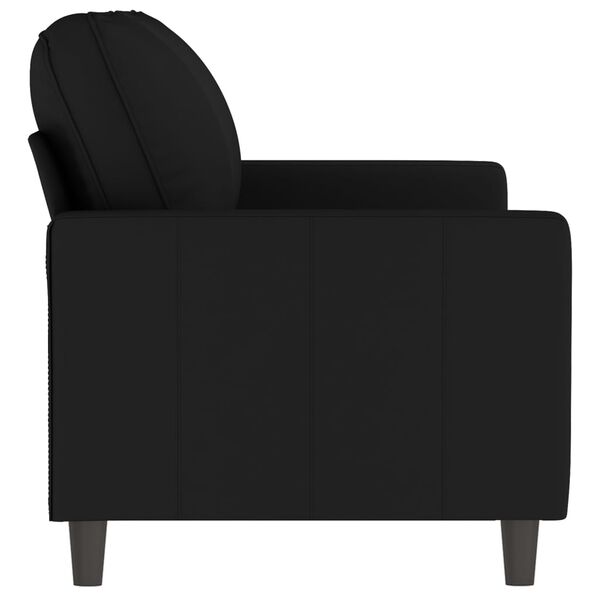 vidaXL 2-Sitzer-Sofa Schwarz 140 cm Samt