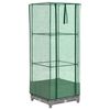 vidaXL Hochbeet mit Gew&auml;chshaus-Aufsatz Rattan-Optik 40x40x123 cm