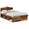 vidaXL Bettrahmen Altholz 135 x 190 cm Massives Kiefernholz