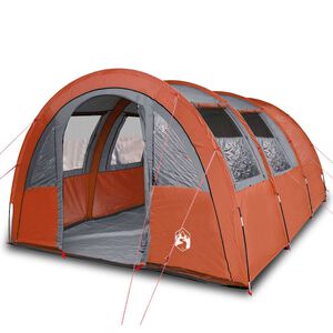 vidaXL Tunnelzelt 4 Personen Orange Wasserdicht