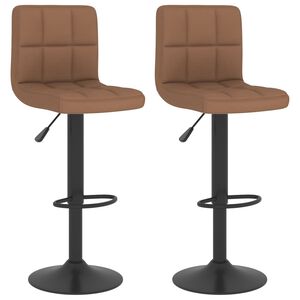 vidaXL Barhocker 2 Stk. Braun Stoff
