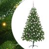 vidaXL Weihnachtsbaum mit 300 LEDs mit St&auml;nder Gr&uuml;n 210 cm PE