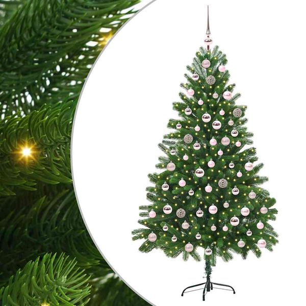 vidaXL Weihnachtsbaum mit 300 LEDs mit St&auml;nder Gr&uuml;n 210 cm PE