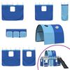 vidaXL Kinder-Etagenbett Wei&szlig; und Blau 99,5 x 190 cm Metall