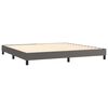 vidaXL Boxspringbett mit Matratze & LED Grau 200x200 cm Kunstleder