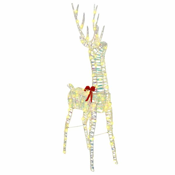vidaXL 3D Rentier mit 140 LEDs Warmwei&szlig; 128 cm PET