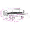vidaXL Tagesbett Ausziehbar mit Schubladen Dunkelgrau 80x200 cm Samt