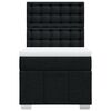 vidaXL Boxspringbett mit Matratze Schwarz 90x190 cm Stoff