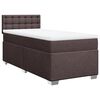 vidaXL Boxspringbett mit Matratze Dunkelbraun 90x190 cm Stoff