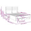 vidaXL Bettgestell mit Schubladen mit Kopfteil Holzwerkstoff