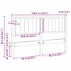 vidaXL Gepolstertes Kopfteil Wei&szlig; 135 cm Massives Kiefernholz