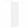 vidaXL Schiebet&uuml;r Wei&szlig; 83 x 232 cm Massives Kiefernholz