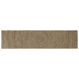 vidaXL Bereichsteppich Nat&uuml;rlich und Schwarz 60 x 200 cm Jute